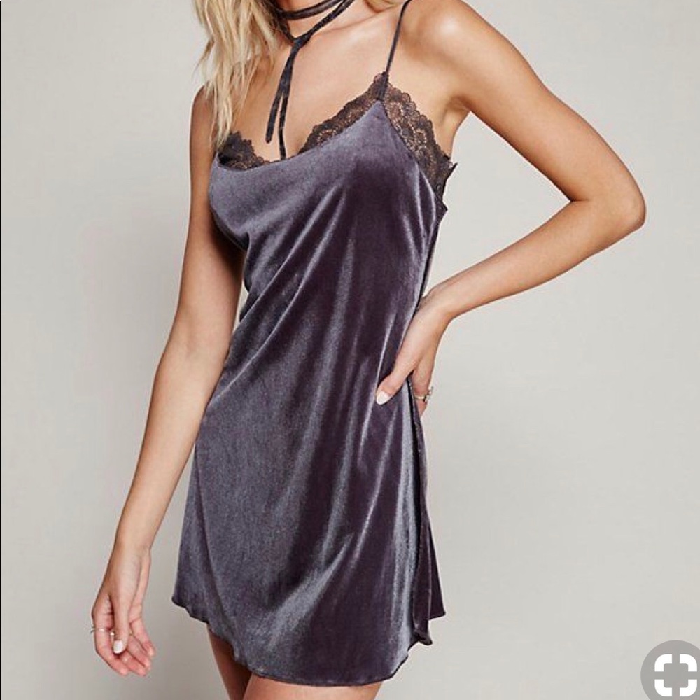 Free People Yasmine Velvet Slip Size XS
